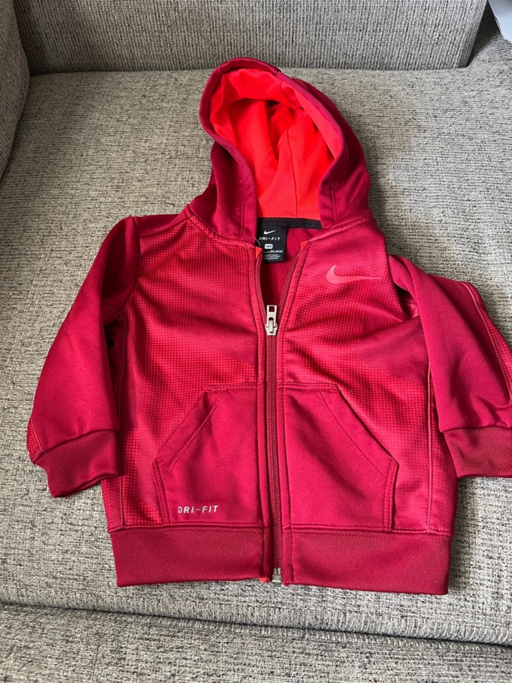 Nike Red  Kids' Hooded Zip Jacket